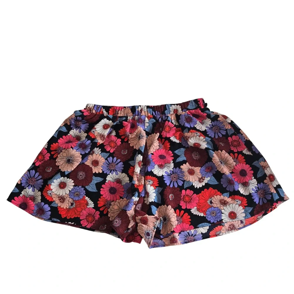 Molly Bracken Womens Shorts Multi Color XLarge Floral Daisy High Waist Flowy NWT